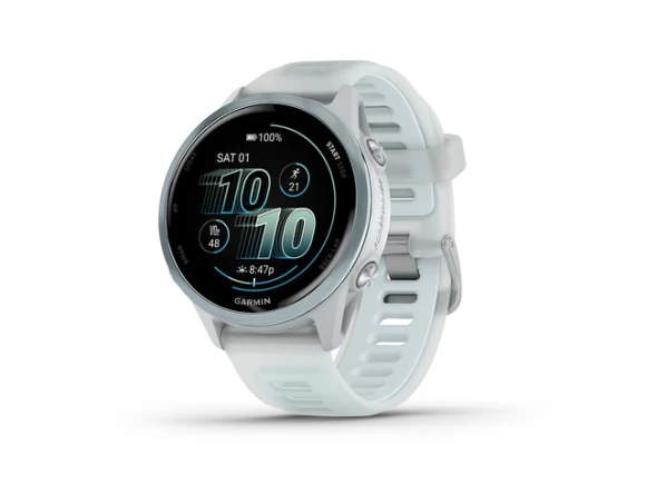 Smart Watch 42MM, Whitestone/Cloud Blue, Air Pro EarBuds — Smart Watch, Garmin