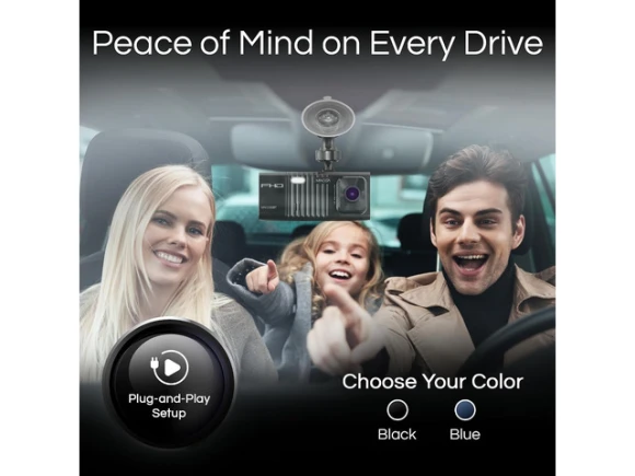 3-Channel Dash Camera — Dash Cam, Minolta