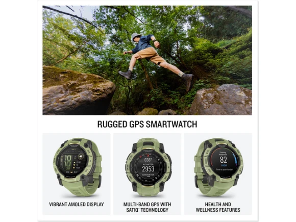 50mm GPS Smartwatch with AMOLED Display — Smart Watch, Garmin