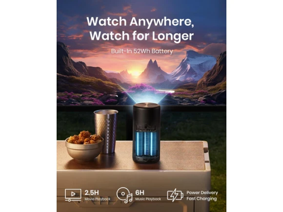 Capsule 3 Laser Projector — Smart Projector, Nebula