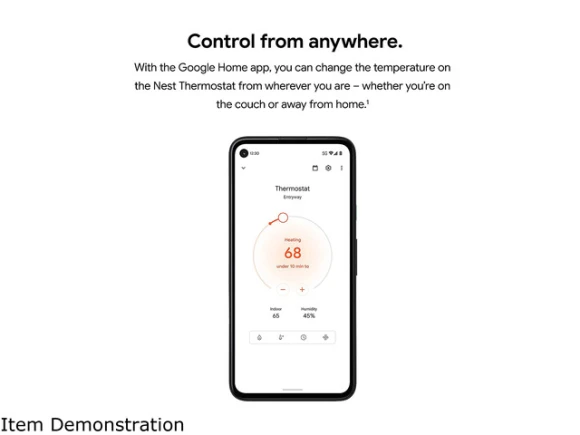 Thermostat — Smart Thermostat, Google