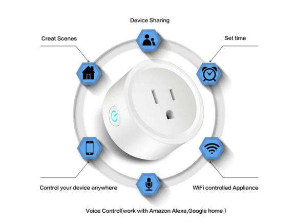 White WiFi Smart Plug — Smart Plug, EN-Labs