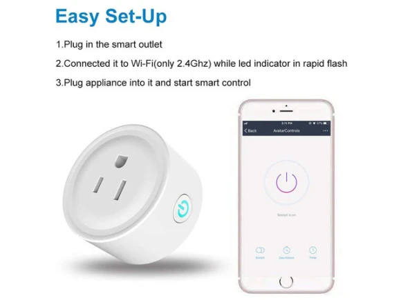 White WiFi Smart Plug — Smart Plug, EN-Labs