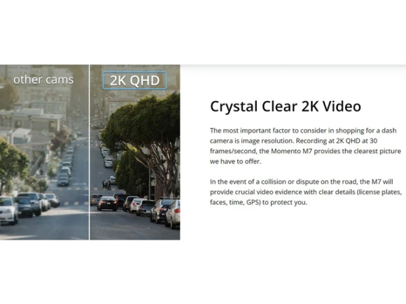 3-Channel 2K QHD Dash Camera — Dash Cam, Momento