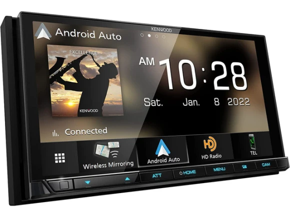 Car stereo receiver with 6.8-inch touchscreen — Car Infotainment System, KENWOOD