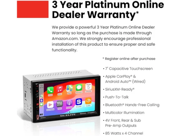 Double-DIN Digital Multimedia Receiver — Car Infotainment System, BOSS AUDIO SYSTEMS