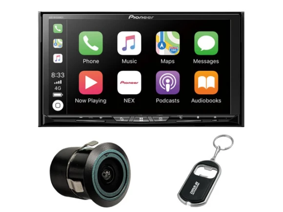 Multimedia DVD Receiver with Backup Bullet Camera — Car Infotainment System, Pioneer