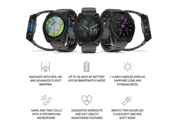 Smartwatch, 51 mm, Carbon Grey, Titanium Bundle — Smart Watch, Garmin
