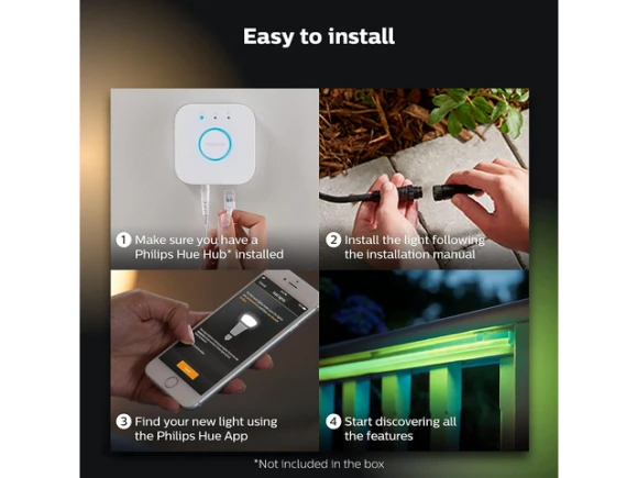 White & Color Ambiance Outdoor LightStrip — LED Strip Lights, Philips Hue