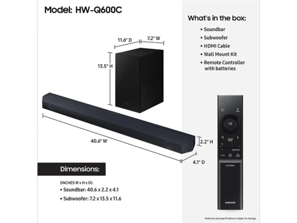 3.1.2-Channel Soundbar — Sound Bar, Samsung