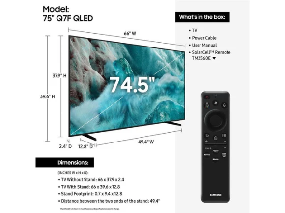 75-Inch Class QLED Smart TV — Smart TV, Samsung