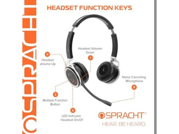 Binaural Bluetooth headset — Wireless Earbuds, Spracht