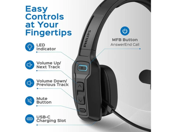 Bluetooth Headset — Wireless Earbuds, Philips