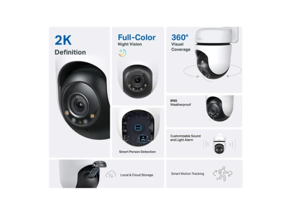 Outdoor Pan/Tilt Security Wi-Fi Camera — Security Camera, TP-Link