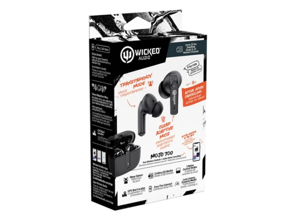 True Wireless Bluetooth Earbuds, Black — Wireless Earbuds, Wicked Audio