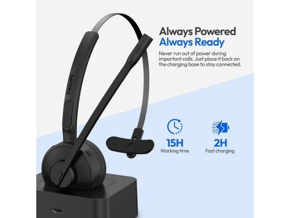 Wireless Bluetooth Headset — Wireless Earbuds, Philips