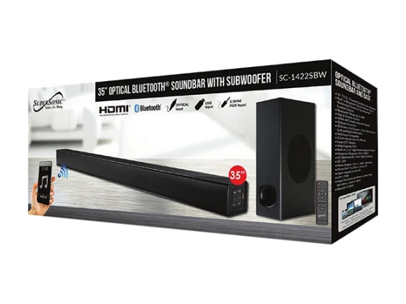 2.1-Channel Soundbar Pair with Subwoofer — Sound Bar, Supersonic
