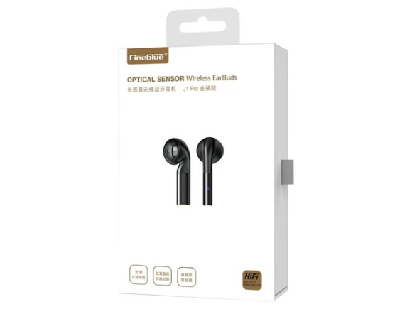 Bluetooth Earphone, Black — Wireless Earbuds, Fineblue