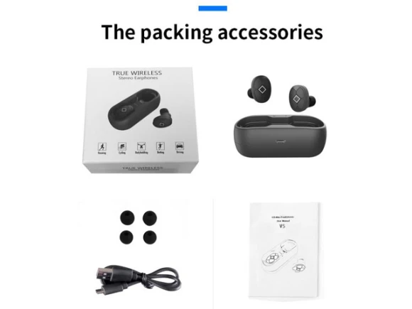 Bluetooth Wireless Stereo Headset — Wireless Earbuds, allentian