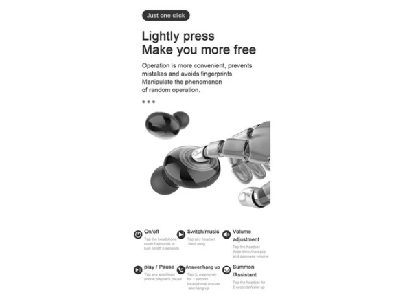TWS Bluetooth Earphones — Wireless Earbuds, allentian