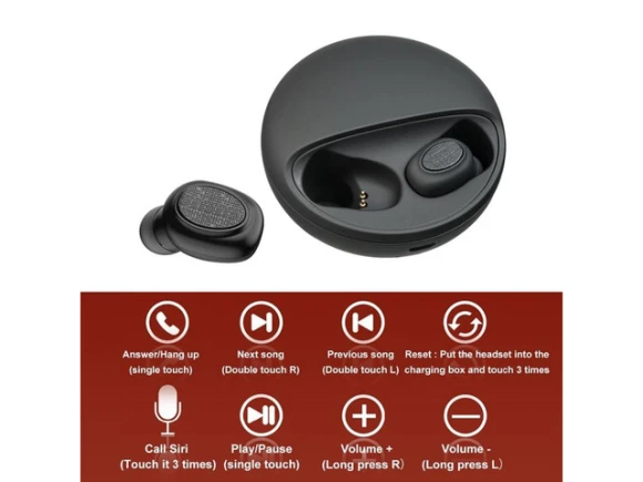Wireless Stereo Bluetooth Headset — Wireless Earbuds, allentian