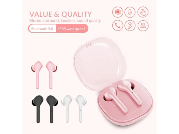 Bluetooth Earphones, Black — Wireless Earbuds, allentian