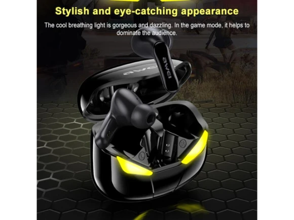 Bluetooth TWS Headset, Black — Wireless Earbuds, AWEI