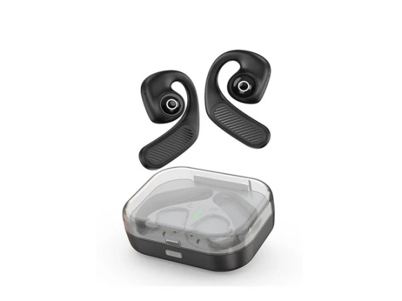 Pink TWS Hanging-Ear Bluetooth Earphones K23 — Wireless Earbuds, allentian