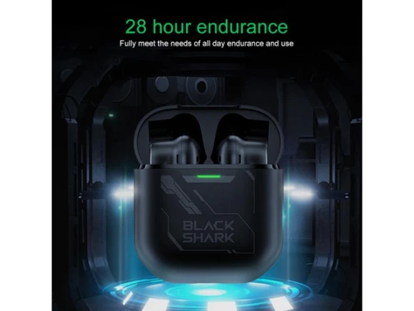 True Wireless Bluetooth Earphones — Wireless Earbuds, Black Shark