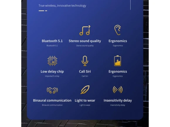 True Wireless Earphones — Wireless Earbuds, HXSJ