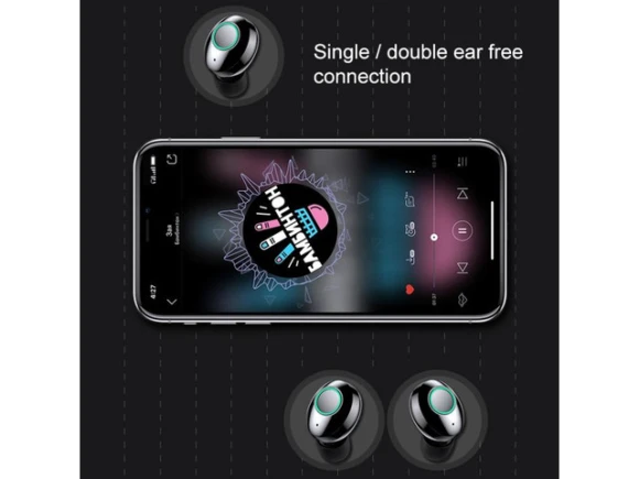 Wireless Bluetooth Headset, Black — Wireless Earbuds, allentian