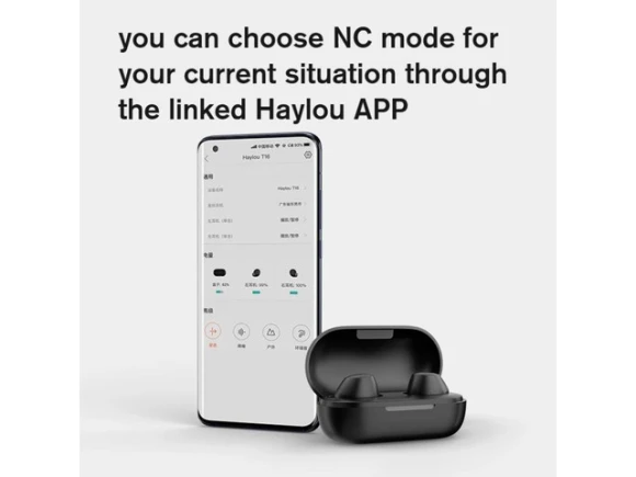 Wireless noise-cancelling Bluetooth earphones — Wireless Earbuds, Haylou