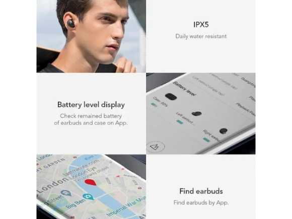 Wireless noise-cancelling Bluetooth earphones — Wireless Earbuds, Haylou