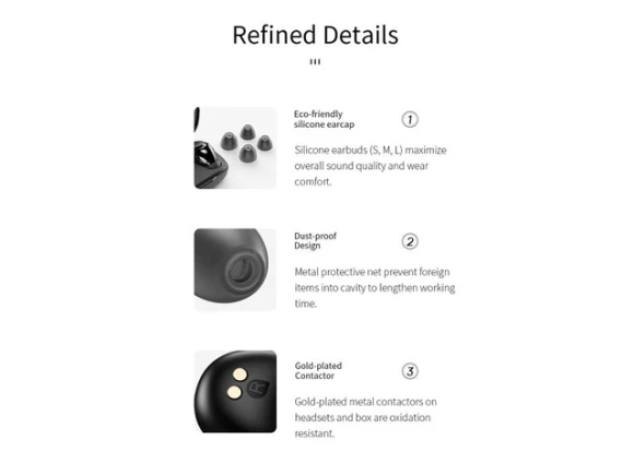 Wireless Stereo Earphones — Wireless Earbuds, ROCK