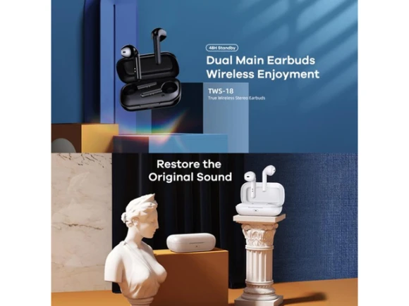 True Wireless Stereo Bluetooth Earphones — Wireless Earbuds, REMAX