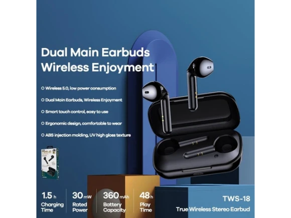 True Wireless Stereo Bluetooth Earphones — Wireless Earbuds, REMAX