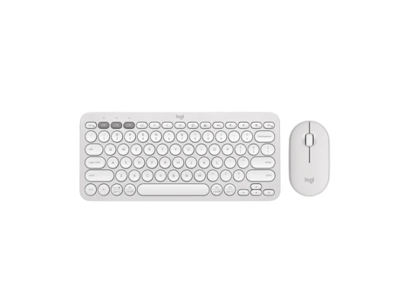 Pebble 2 Combo Wireless Keyboard and Mouse — Bluetooth Keyboard, Logitech