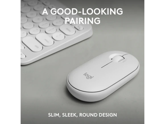 Pebble 2 Combo Wireless Keyboard and Mouse — Bluetooth Keyboard, Logitech