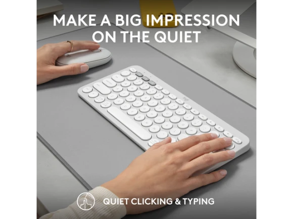 Pebble 2 Combo Wireless Keyboard and Mouse — Bluetooth Keyboard, Logitech