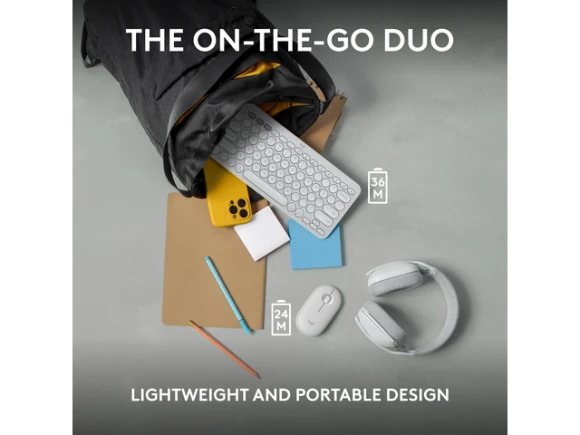Pebble 2 Combo Wireless Keyboard and Mouse — Bluetooth Keyboard, Logitech