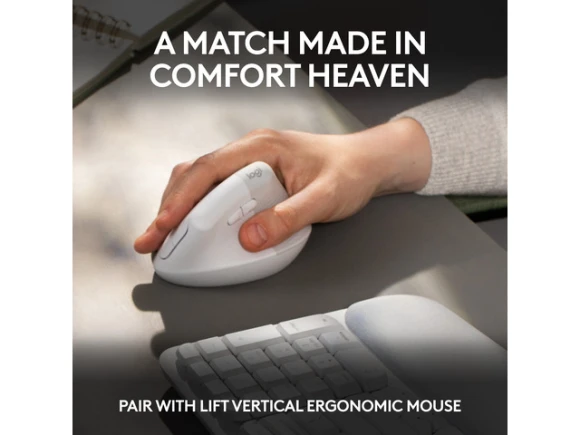 Wave Keys Wireless Ergonomic Keyboard — Bluetooth Keyboard, Logitech