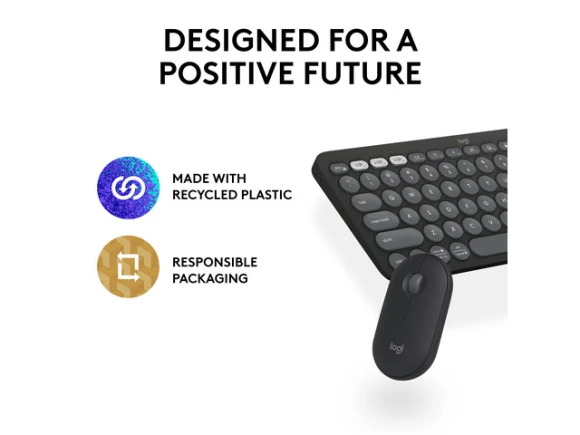 Wireless keyboard and mouse combo — Bluetooth Keyboard, Logitech