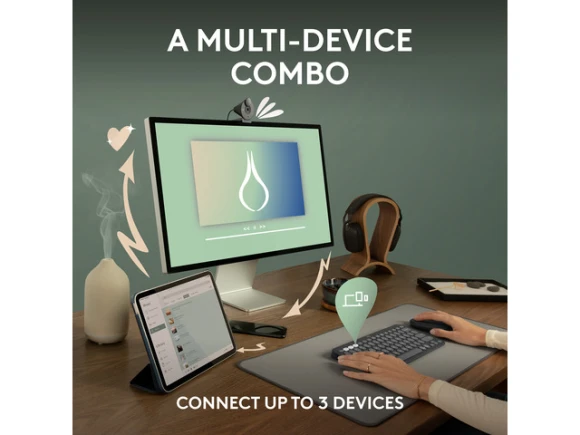 Wireless keyboard and mouse combo — Bluetooth Keyboard, Logitech