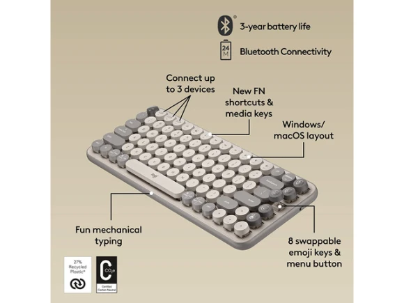 Wireless Mechanical Keyboard — Bluetooth Keyboard, Logitech