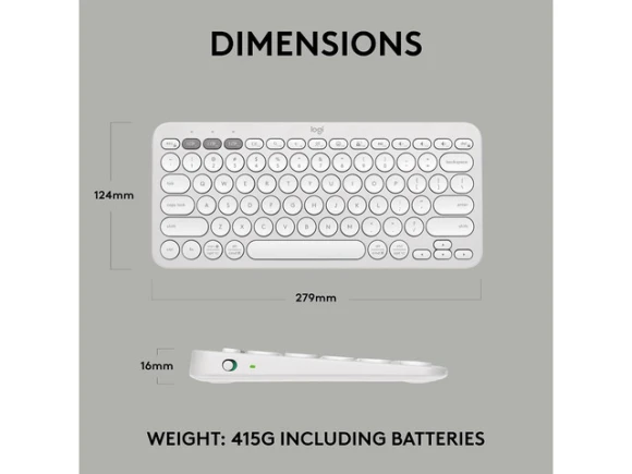 Pebble Keys 2 wireless keyboard — Bluetooth Keyboard, Logitech