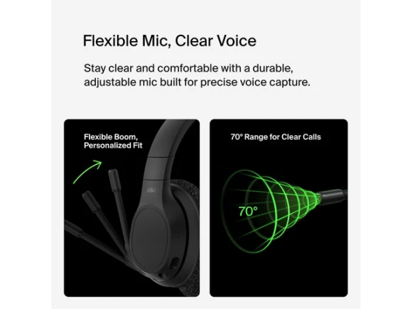 SoundForm Adapt Wireless Over-Ear Headset — Wireless Earbuds, Belkin