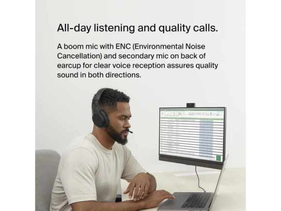 SoundForm Adapt Wireless Over-Ear Headset — Wireless Earbuds, Belkin