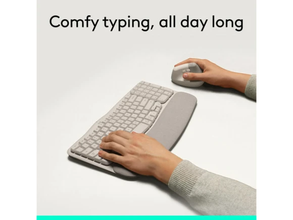 Wave Keys Wireless Ergonomic Keyboard — Bluetooth Keyboard, Logitech