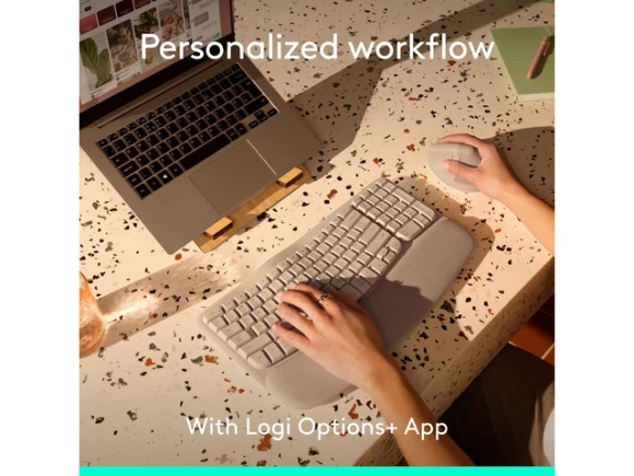 Wave Keys Wireless Ergonomic Keyboard — Bluetooth Keyboard, Logitech