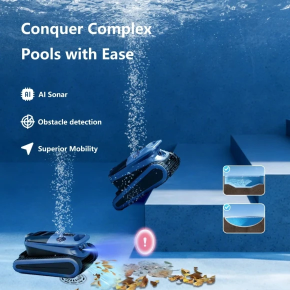 Cordless Robotic Pool Cleaner — Robotic Pool Cleaner, Seauto